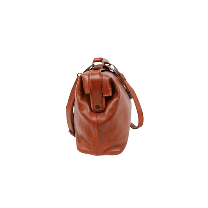 Sac docteur cuir souple profil avec bandoulière
