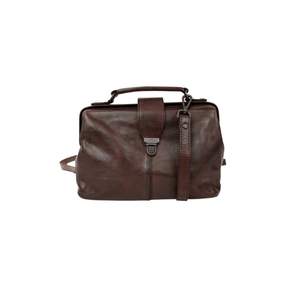 Sac cuir marron foncé BEAR JULIA L style docteur
