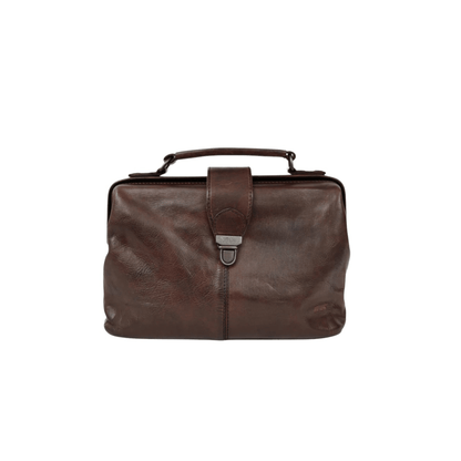 Sac cuir marron foncé BEAR JULIA L style docteur
