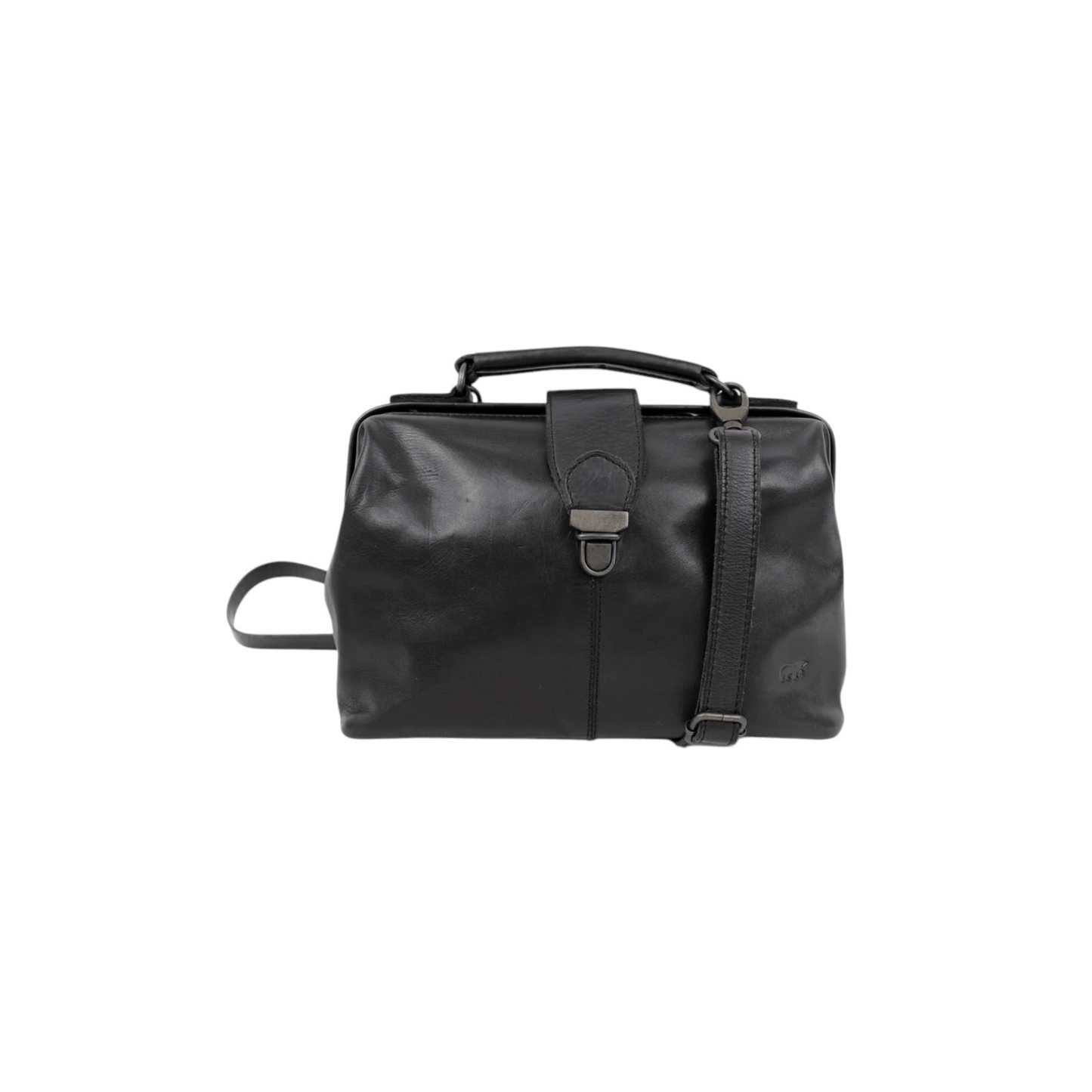 Sac docteur cuir BEAR Design JULIA L noir vue de face
