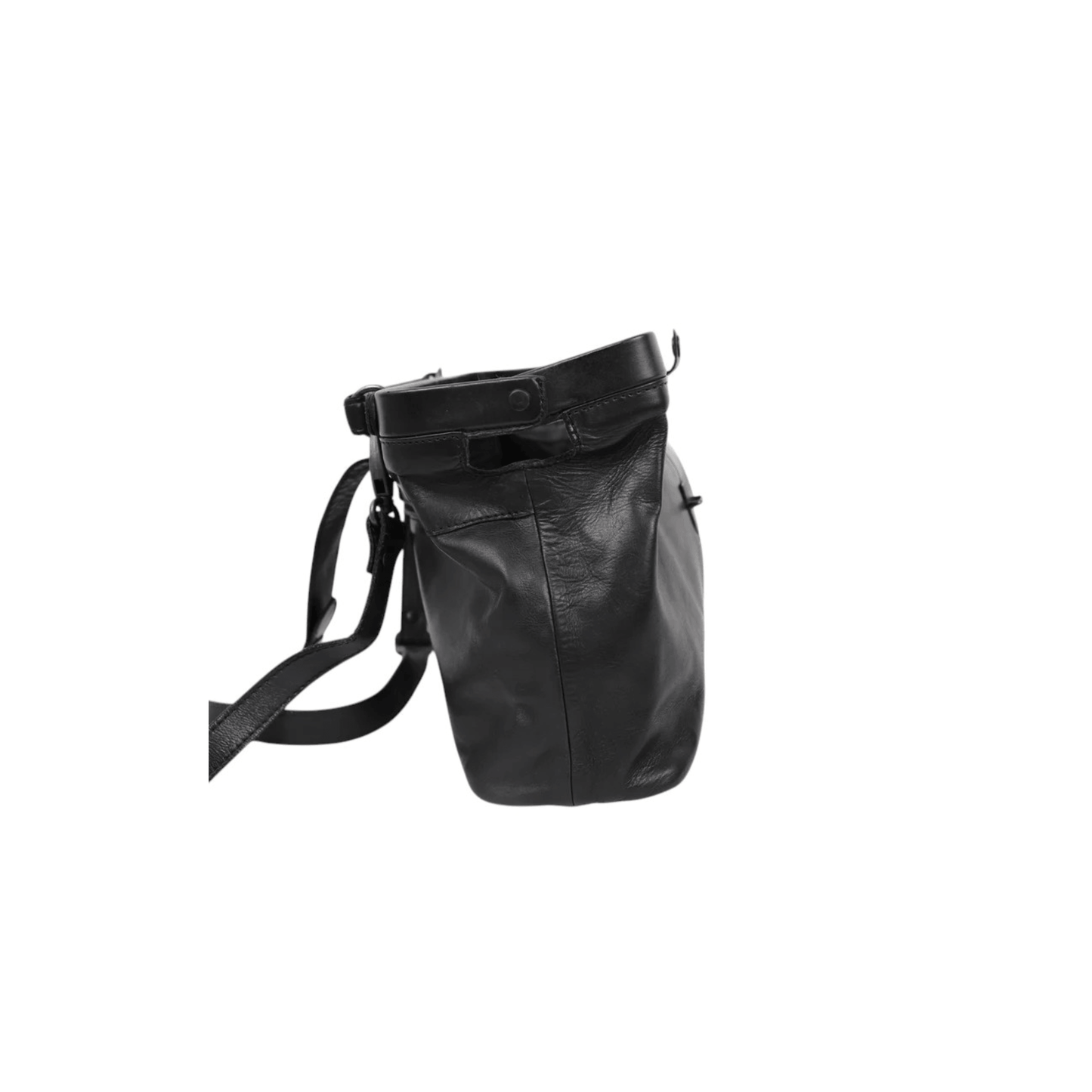 Sac docteur cuir souple profil avec bandoulière
