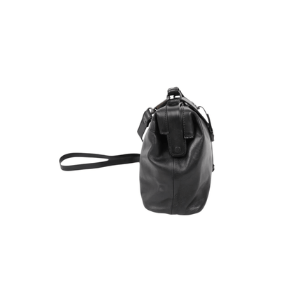 Sac docteur cuir souple profil avec bandoulière
