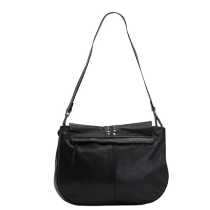Vue arrière du sac BIBA HANCOCK HAK1L noir avec poche extérieure zippée