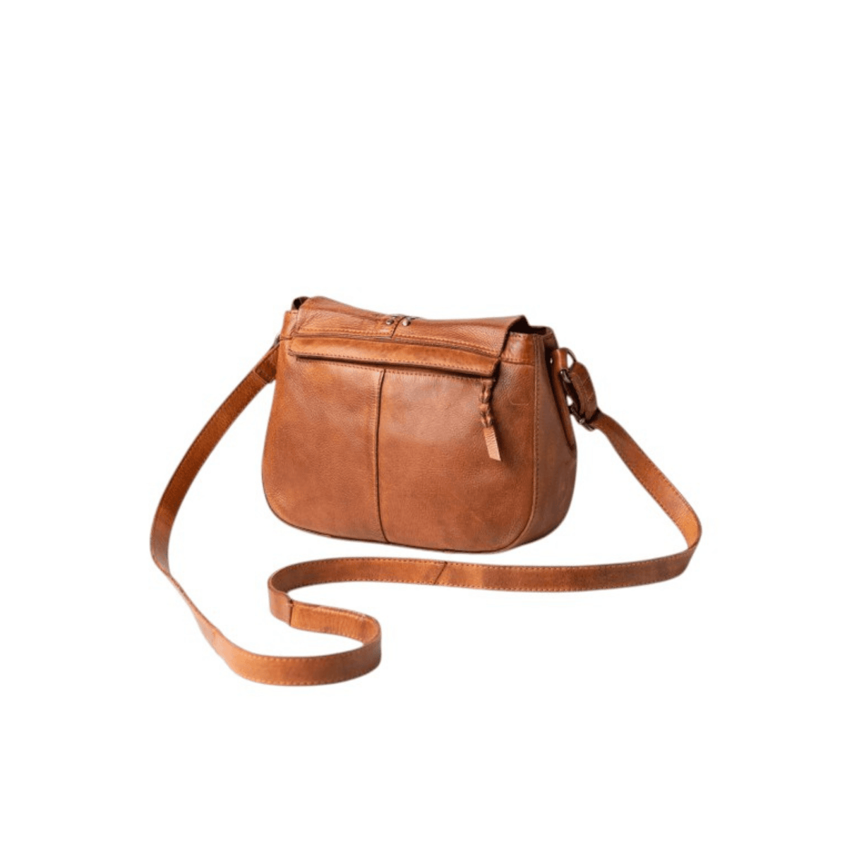 Dos du sac BIBA HANCOCK HAK2L cognac avec poche extérieure zippée