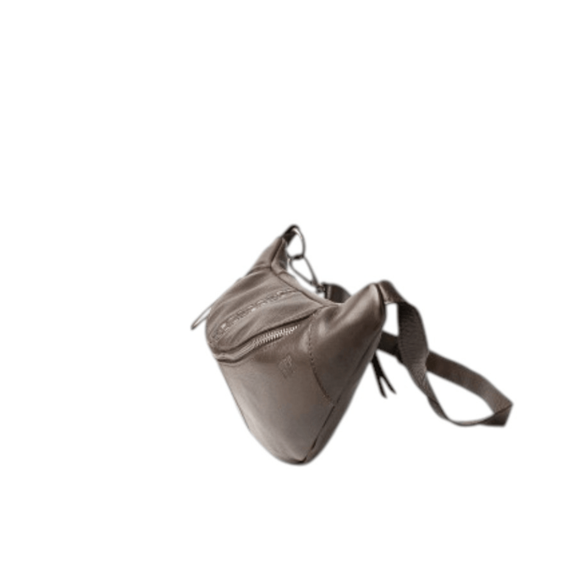 Vue de profil du sac banane BIBA HANCOCK marron avec bandoulière ajustable