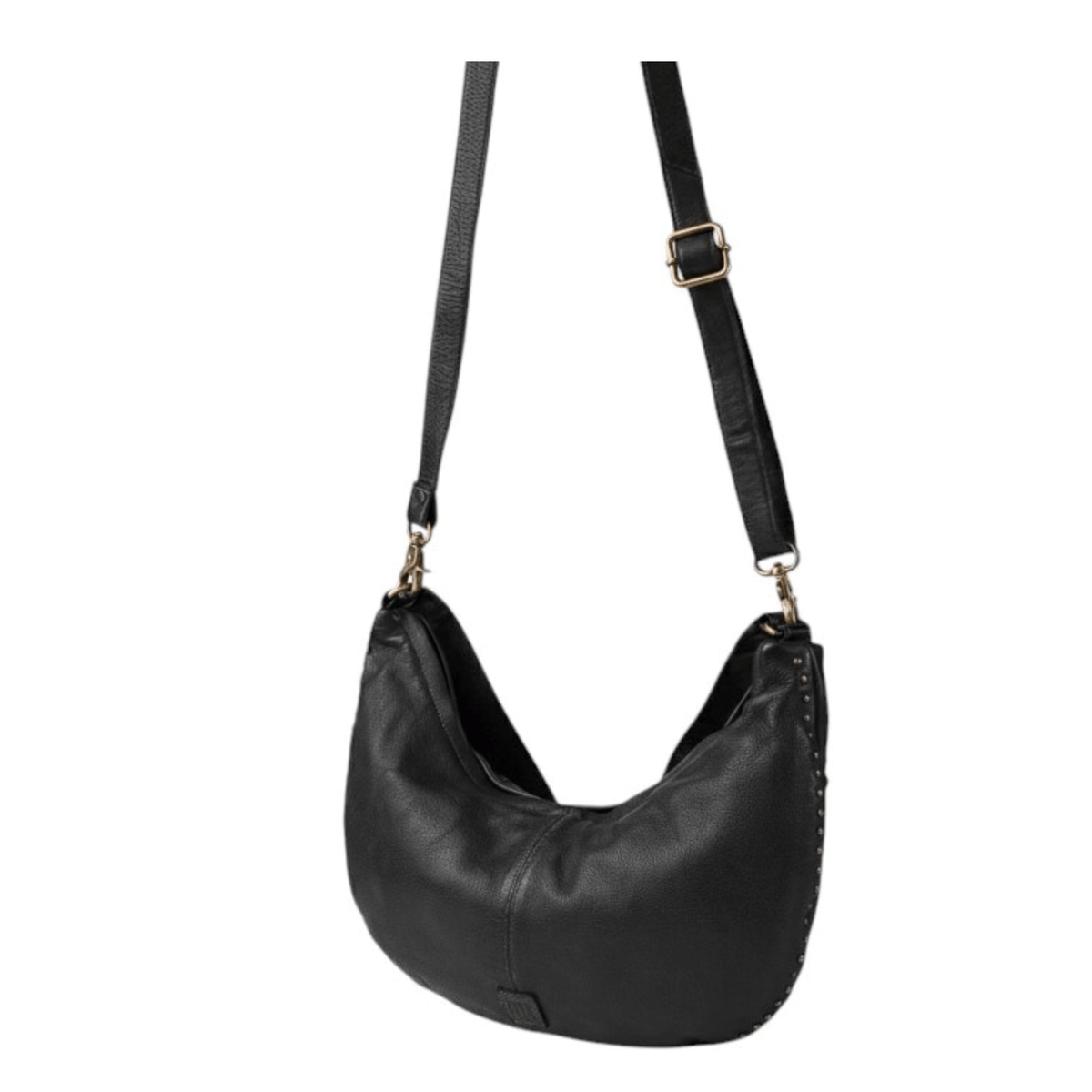Vue arrière du sac hobo BIBA HILL HIL1L noir avec bandoulière réglable et amovible