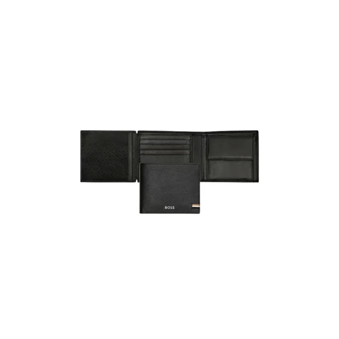 Portefeuille BOSS homme cuir noir RFID avec porte-monnaie