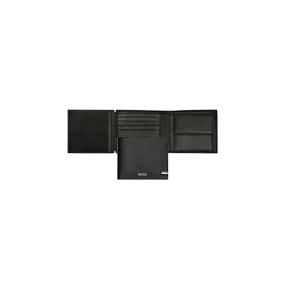 Portefeuille BOSS homme cuir noir RFID avec porte-monnaie