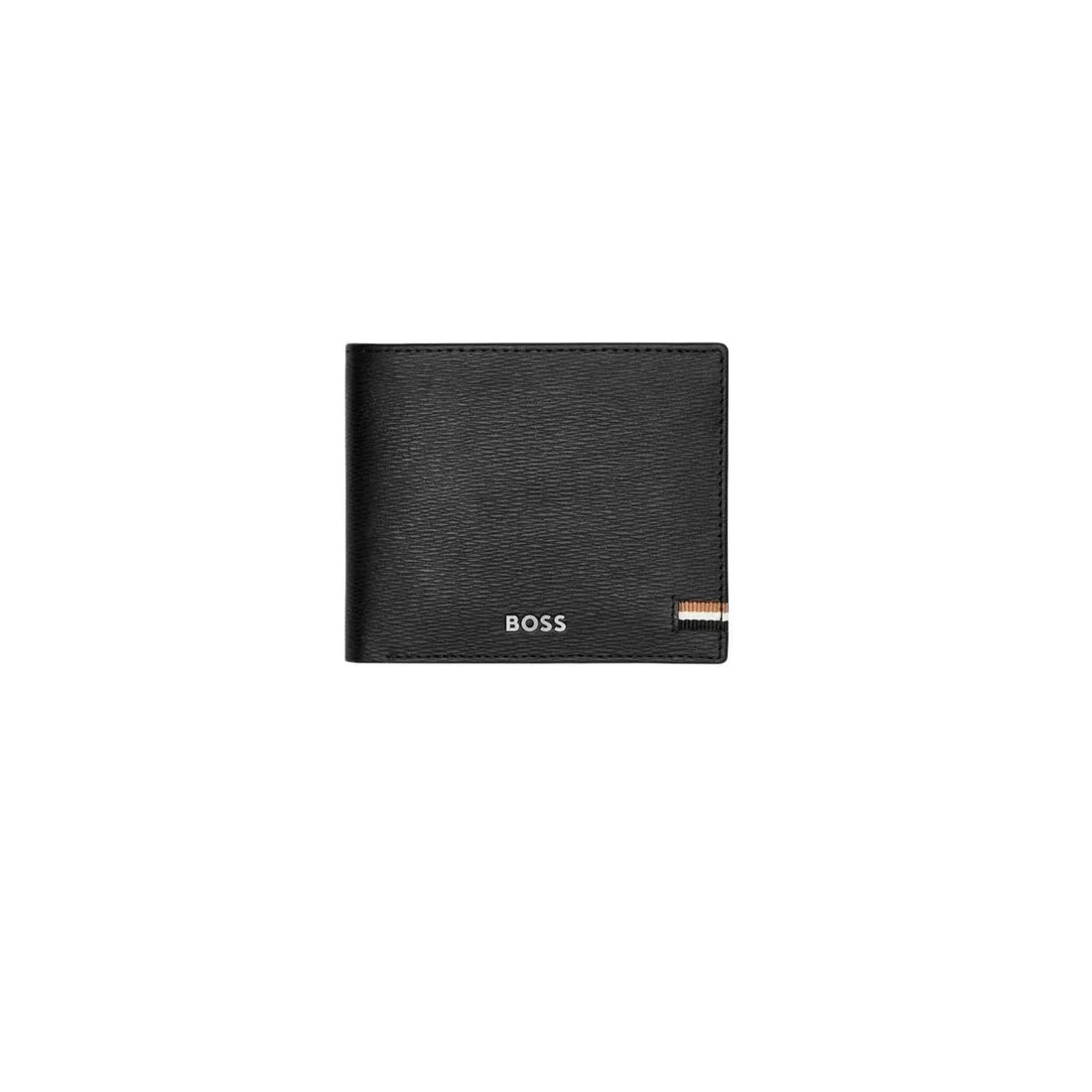 Portefeuille BOSS homme cuir noir RFID avec porte-monnaie