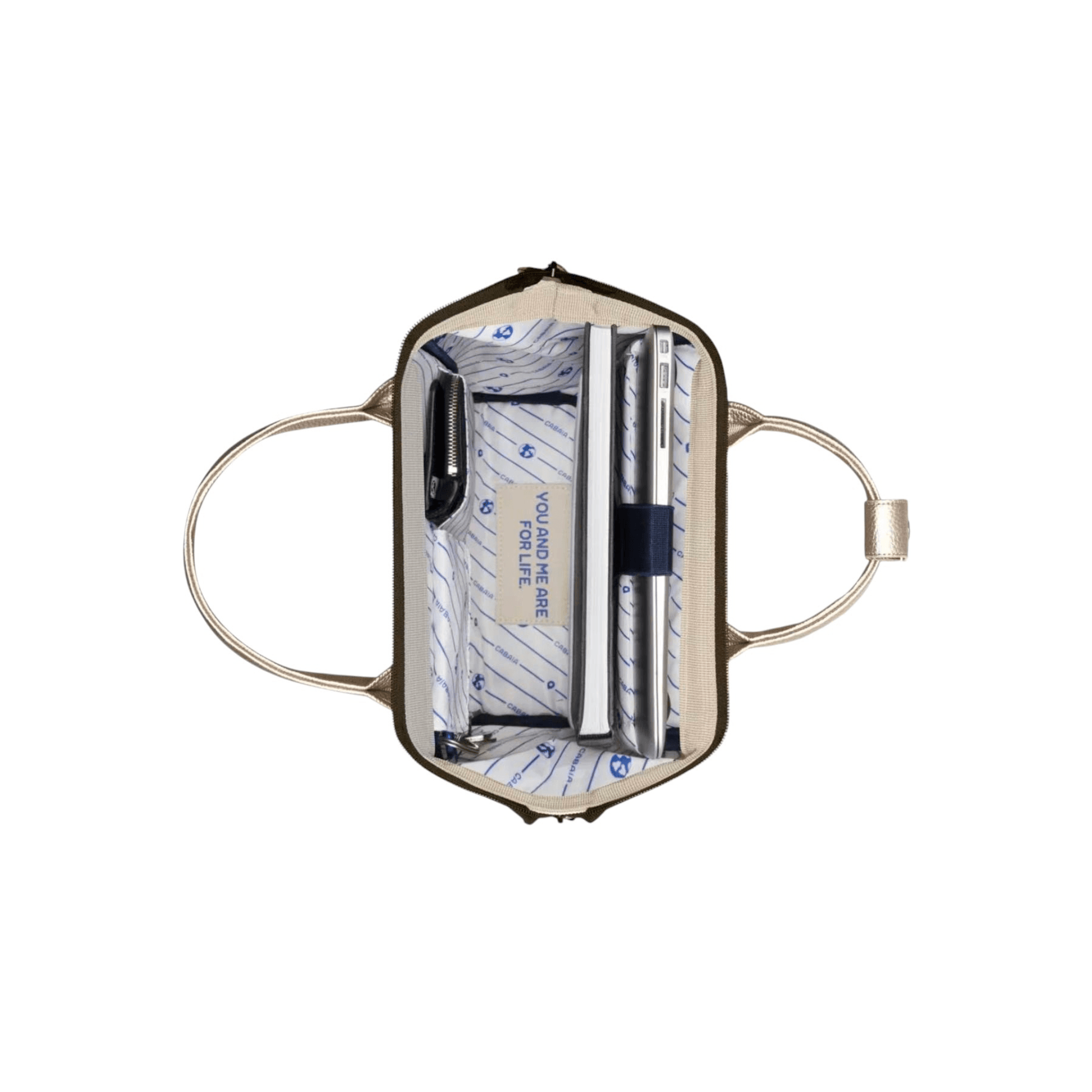 Intérieur du sac à dos Cabaia Adventurer Small Alger avec compartiment ordinateur jusqu'à 10 pouces - Nevada Maroquinerie