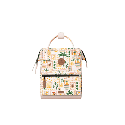 Sac à dos Cabaia Adventurer Small Kotor vue de face avec imprimé exotique multicolore - Nevada Maroquinerie