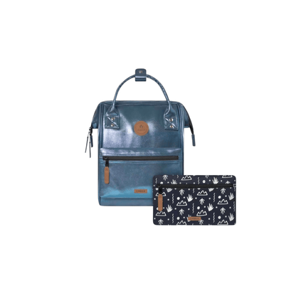 Sac à dos Cabaia Adventurer Small Larissa bleu irisé avec pochettes interchangeables incluses - Nevada Maroquinerie