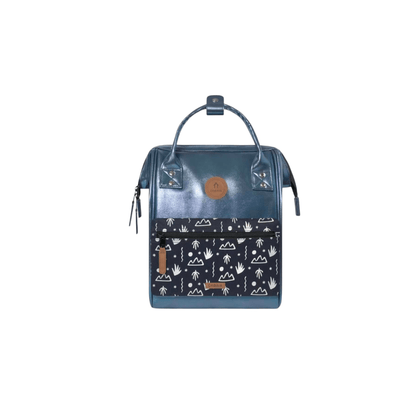 Sac à dos Cabaia Adventurer Small Larissa avec pochette interchangeable Ho Chi Minh bleu marine imprimée - Nevada Maroquinerie