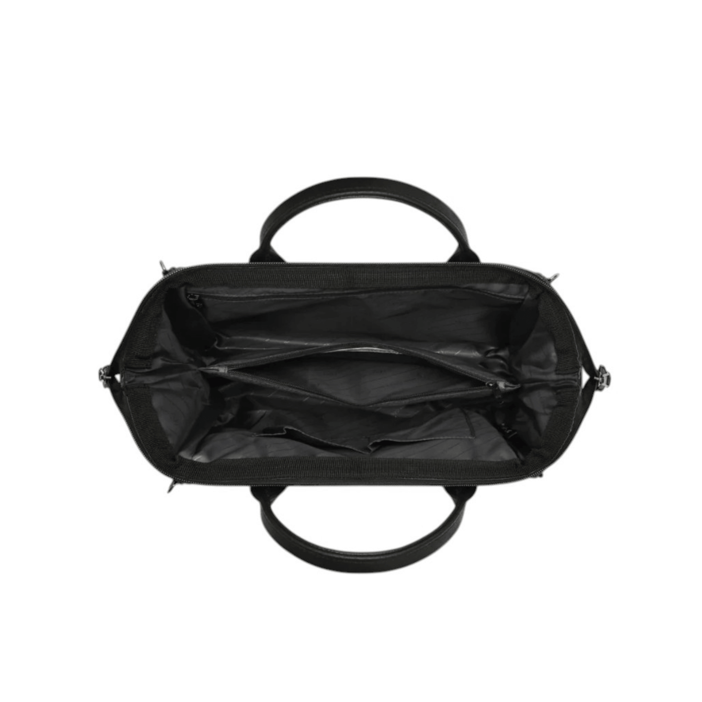 Intérieur du sac CABAIA Crossbody Adventurer Medium Chelsea noir avec séparateur zippé