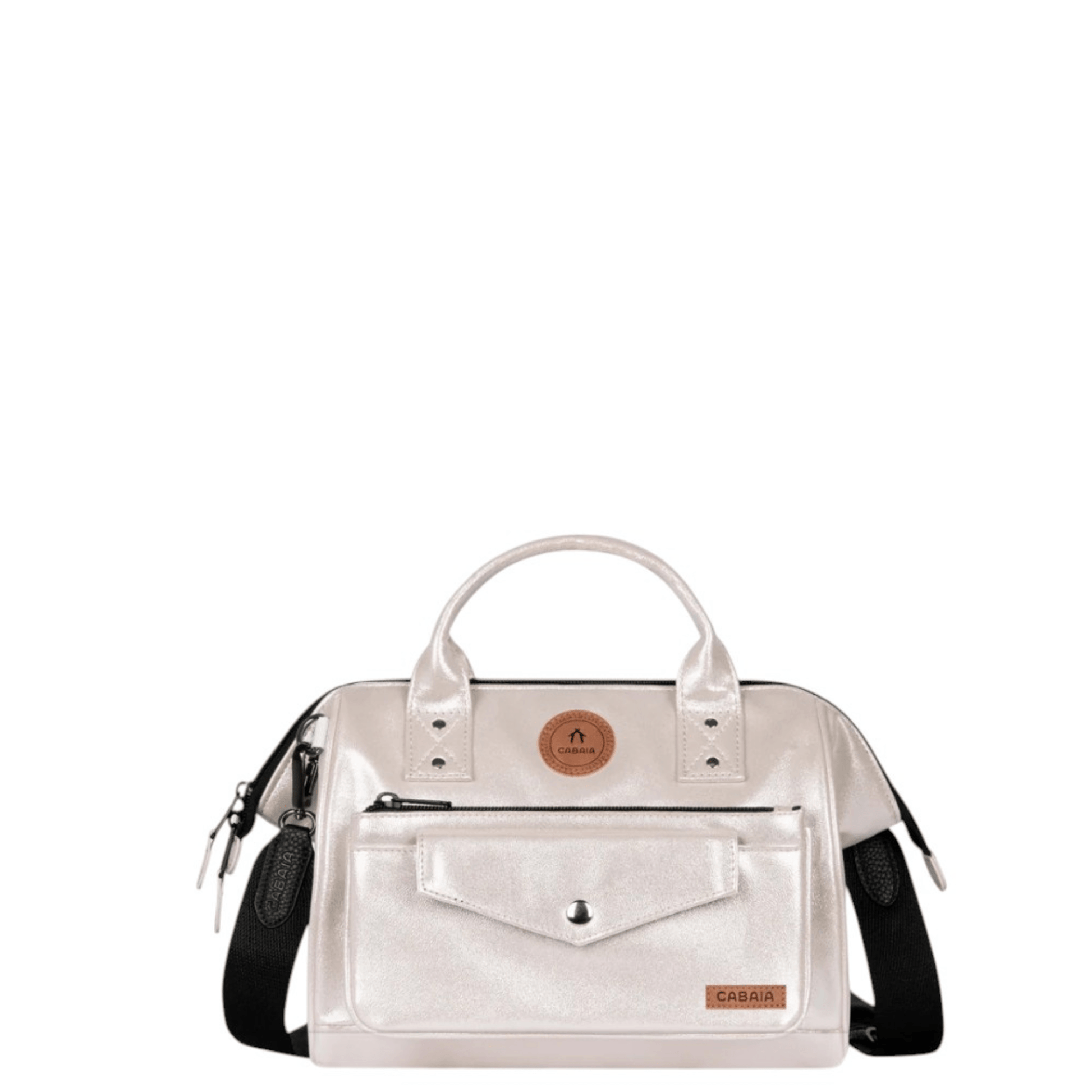 Sac bandoulière Cabaïa Crossbody Adventurer Medium Honolulu vu de face avec sa pochette avant assortie.