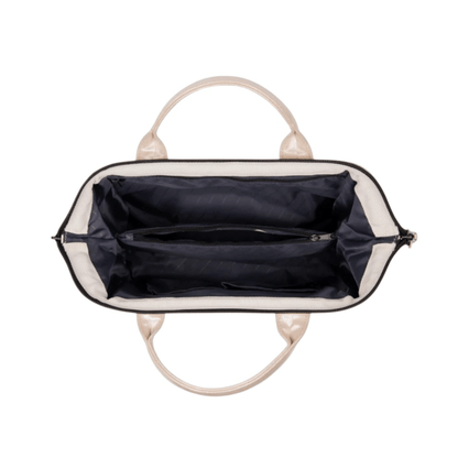 Vue du dessus du sac Cabaïa Crossbody Adventurer Medium Honolulu montrant son organisation intérieure.