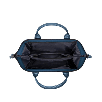 Vue du dessus du sac Cabaïa Crossbody Adventurer Medium Larissa avec ouverture grand angle.