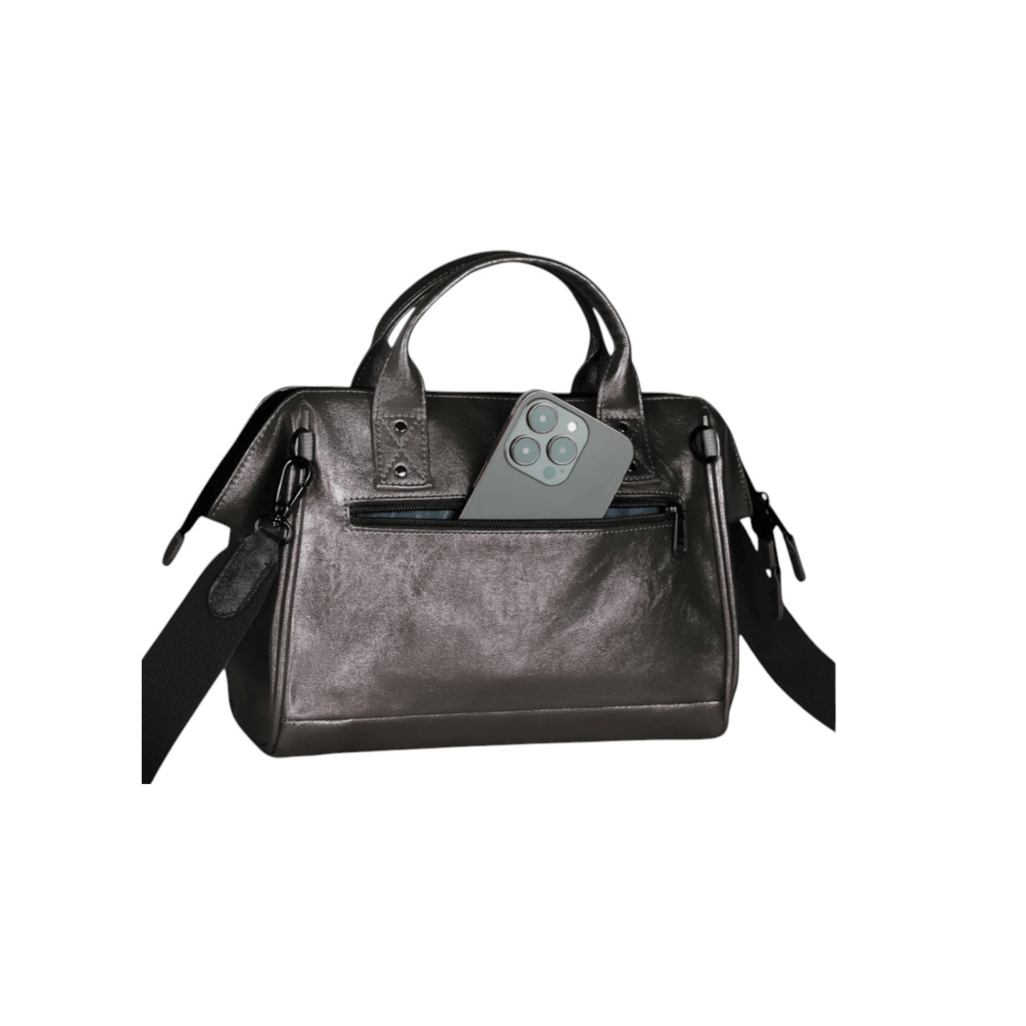 Vue arrière du sac bandoulière Cabaïa Crossbody Adventurer Medium Louisville avec poche zippée.