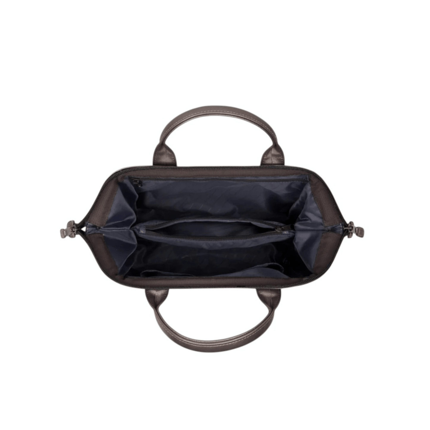 Vue du dessus du sac Cabaïa Crossbody Adventurer Medium Louisville montrant son organisation intérieure.