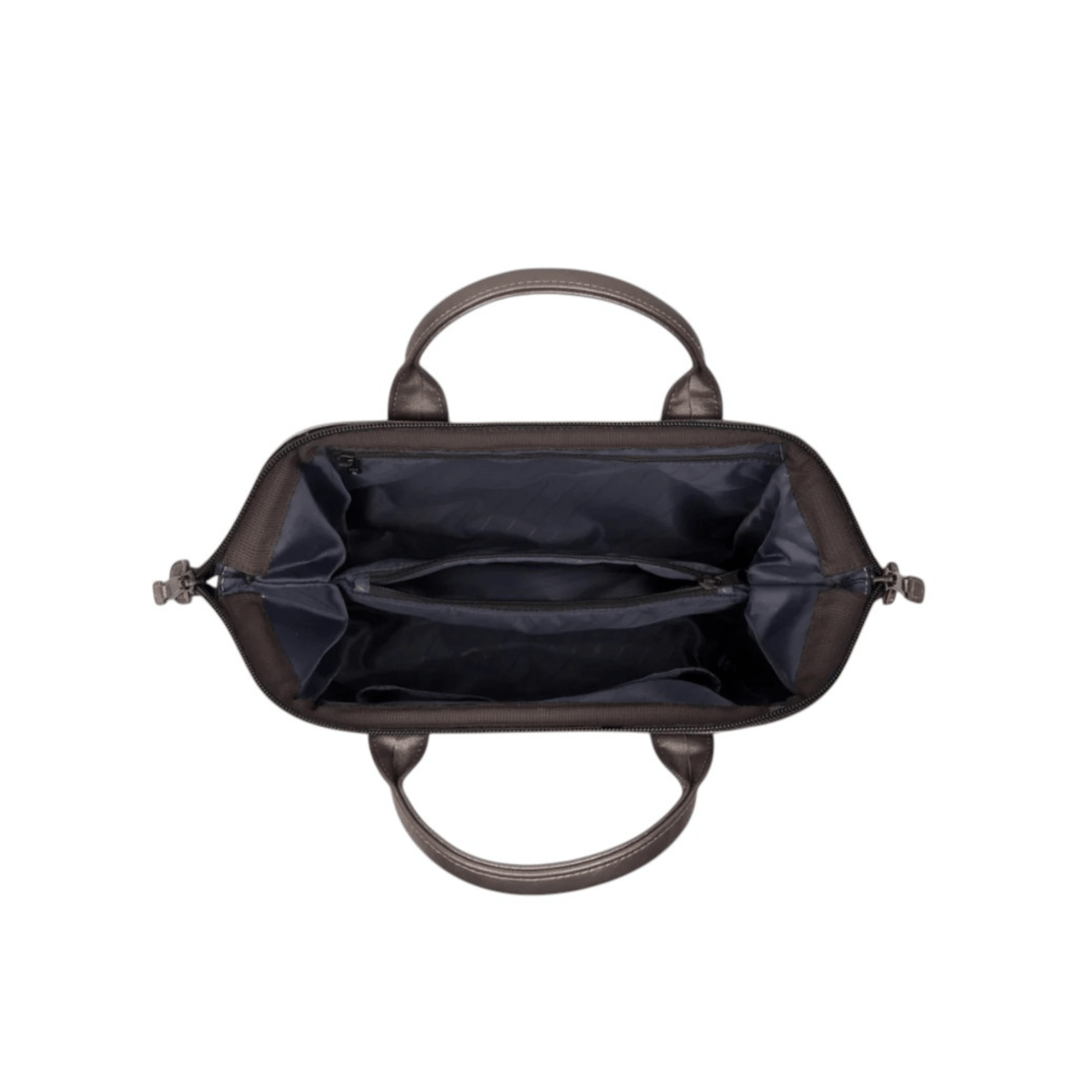 Vue du dessus du sac Cabaïa Crossbody Adventurer Medium Louisville montrant son organisation intérieure.