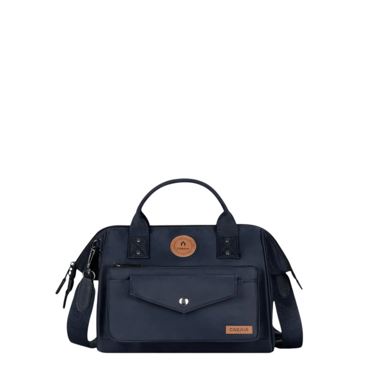 Sac bandoulière Cabaïa Crossbody Adventurer Medium Nara vu de face avec sa pochette avant assortie.