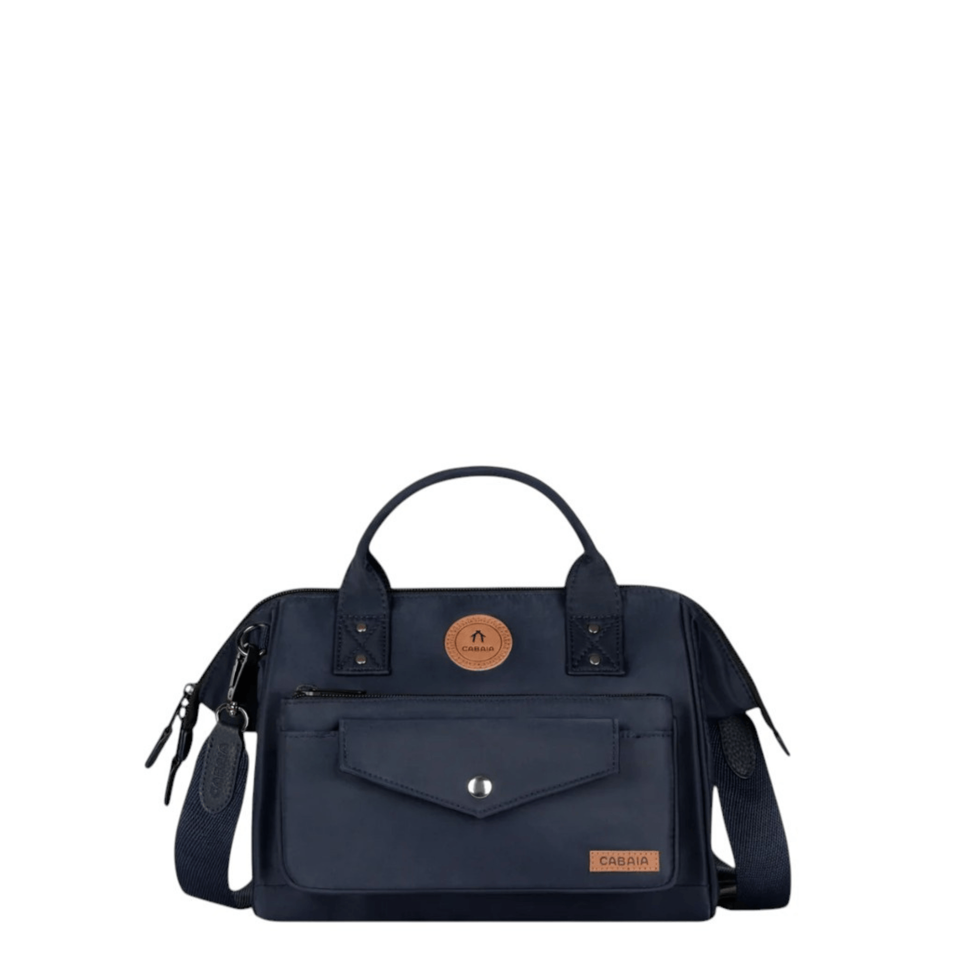 Sac bandoulière Cabaïa Crossbody Adventurer Medium Nara vu de face avec sa pochette avant assortie.