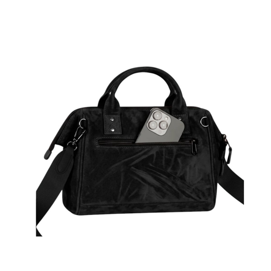 Sac CABAIA Crossbody Adventurer Medium Neilton noir vue arrière avec poche zippée