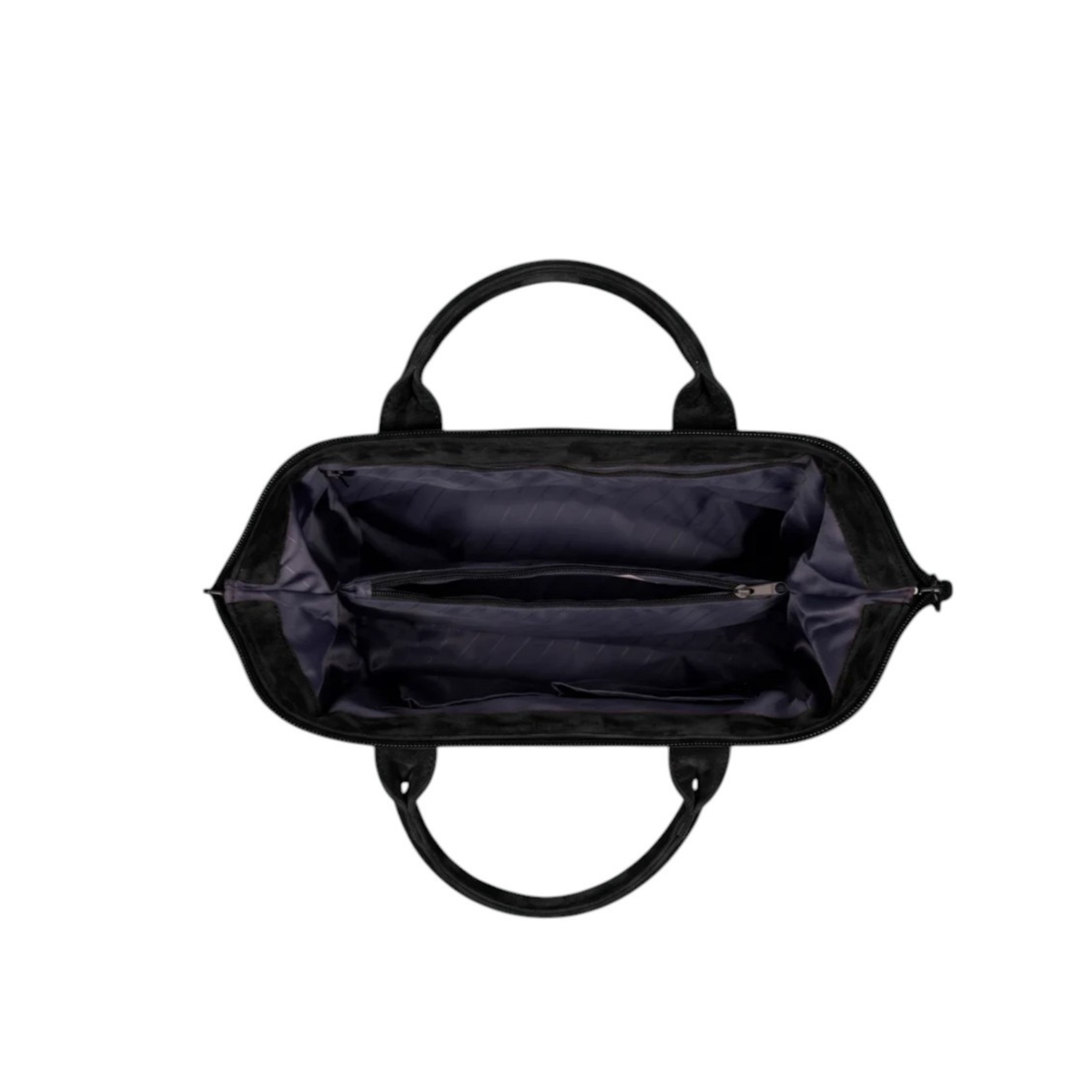 Intérieur du sac CABAIA Crossbody Adventurer Medium Neilton noir avec séparateur zippé