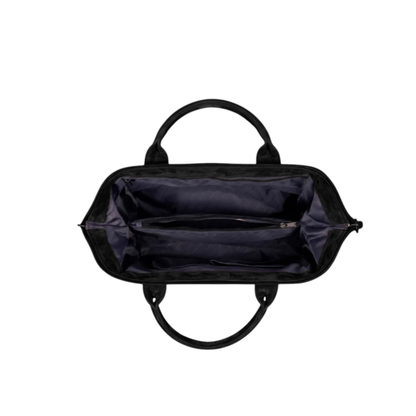 Intérieur du sac CABAIA Crossbody Adventurer Medium Neilton noir avec séparateur zippé