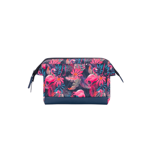 Trousse de toilette Cabaia Fondamenta San Mauro imprimé tropical coloré vue arrière - Nevada Maroquinerie