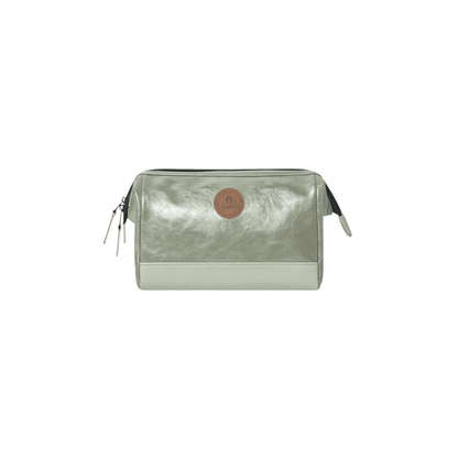 Trousse de toilette Cabaia Travel Kit Riverdale medium vert métallisé vue de face - Nevada Maroquinerie