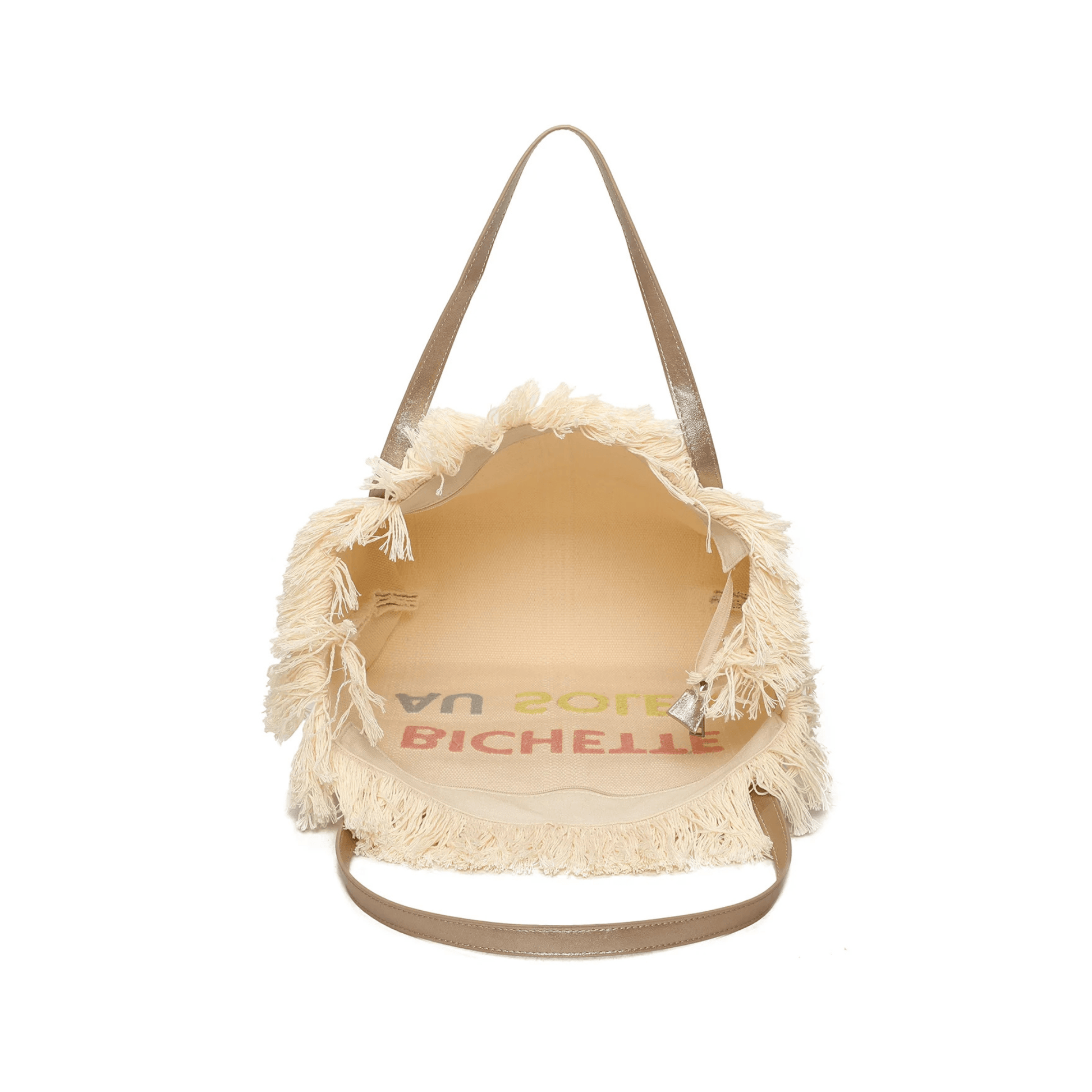 Intérieur du cabas femme Bichette au Soleil avec fermeture zippée