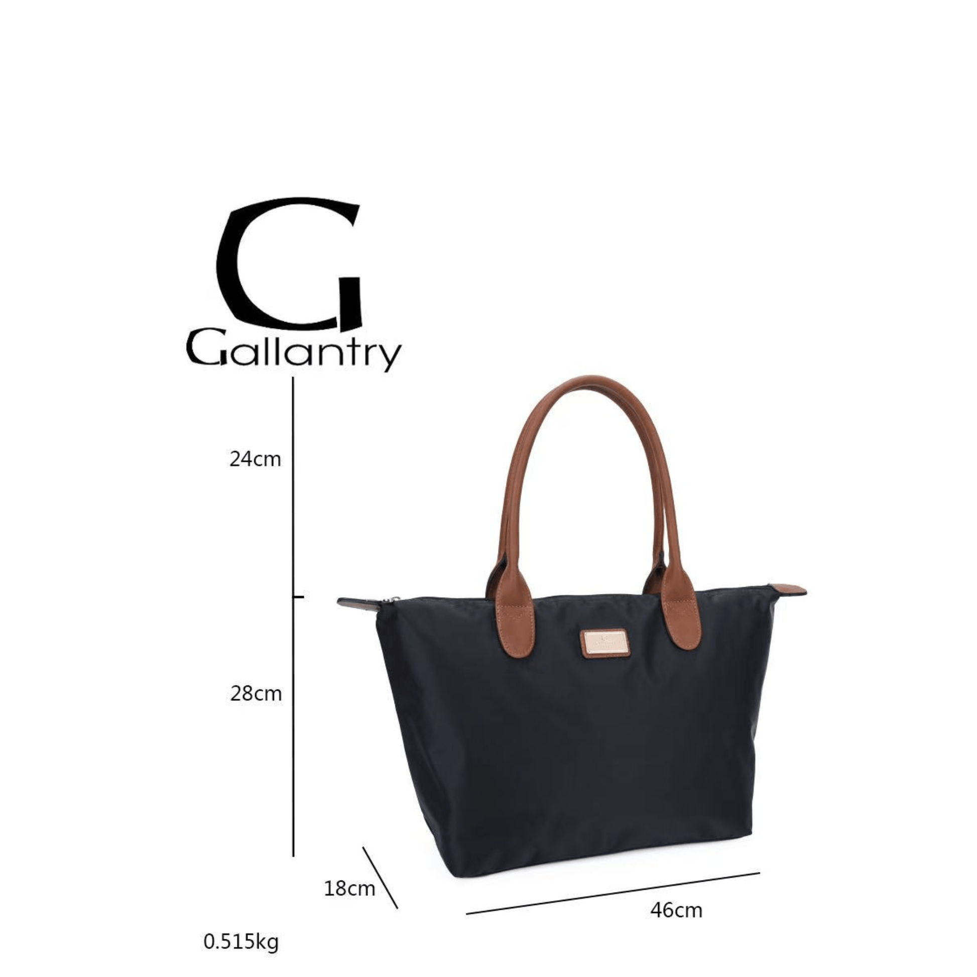 Grand cabas Gallantry Paris noir format A4 dimensions 46 × 28 × 18 cm