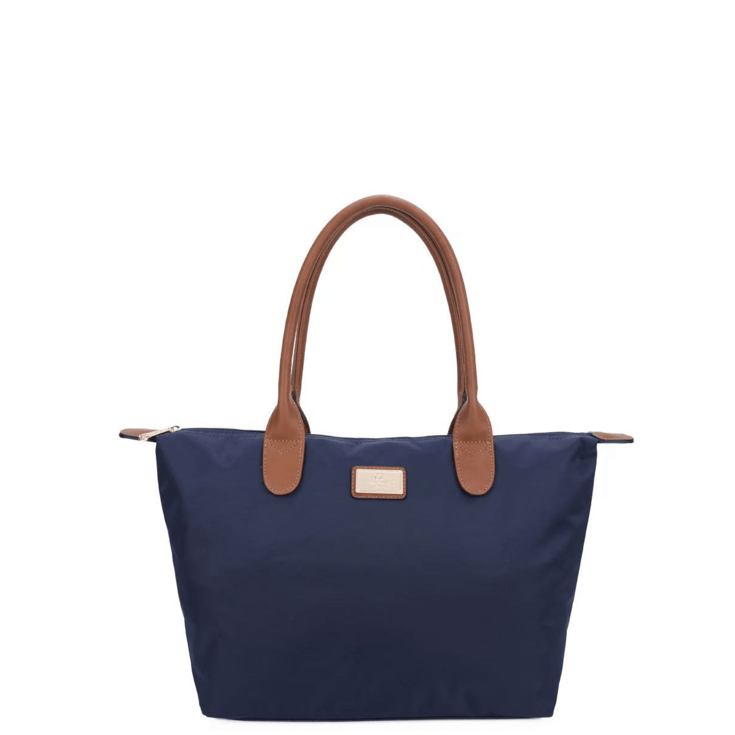 Cabas Gallantry Paris marine en nylon léger avec anses synthétiques marron
