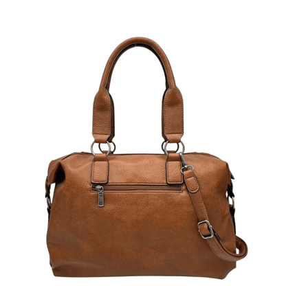 Cabas Mandoline 27532 mocha vu de dos avec bandoulière