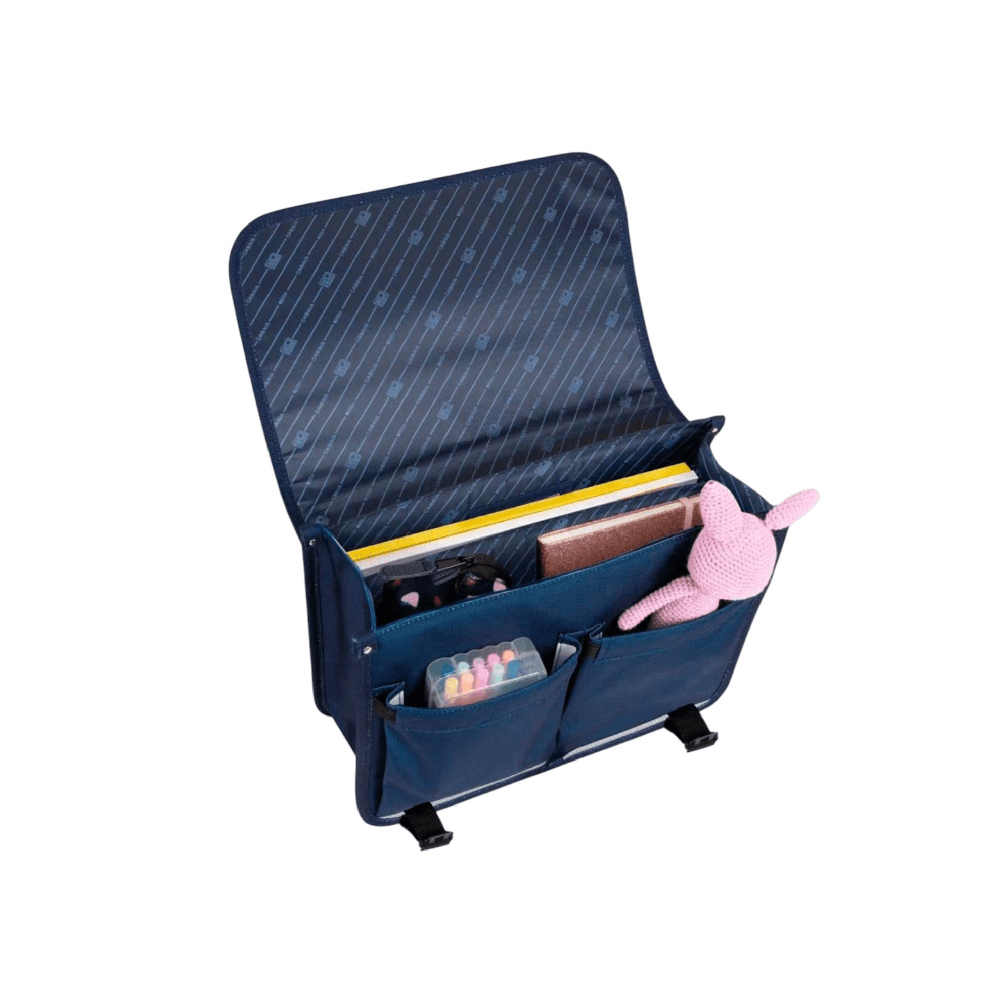 Intérieur organisé du cartable CABAÏA Discover Medium Capri