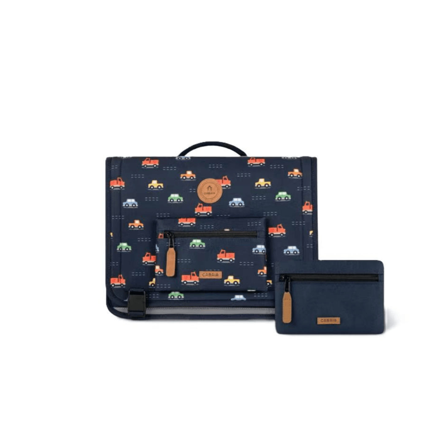 Cartable CABAIA Discover Medium Maranello vue de face motif voitures colorées