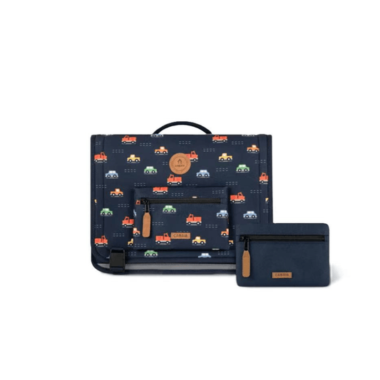 Cartable CABAIA Discover Medium Maranello vue de face motif voitures colorées