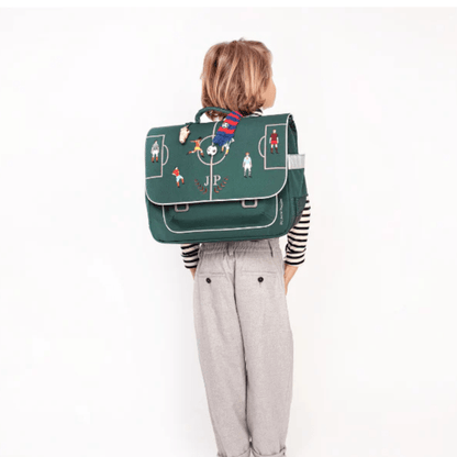 cartable enfant porte sur le dos primaire jeune premier football