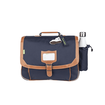 Cartable Tann's Camille Bleu 38 cm avec poche gourde amovible vue de face