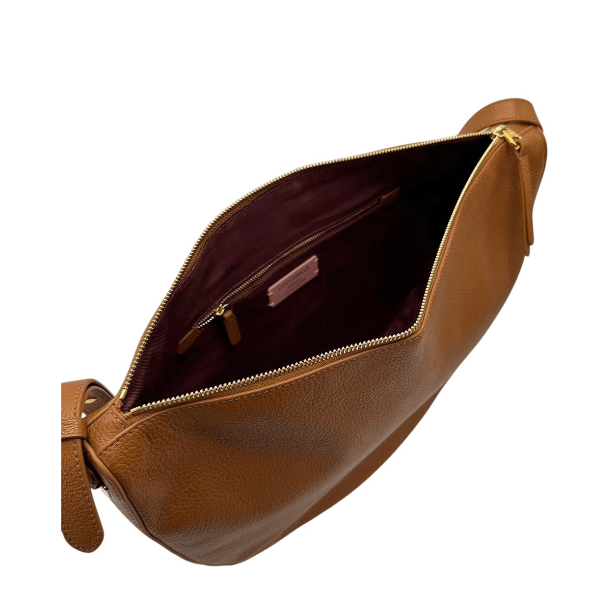 Intérieur du grand sac porté épaule COCCINELLE en cuir grainé