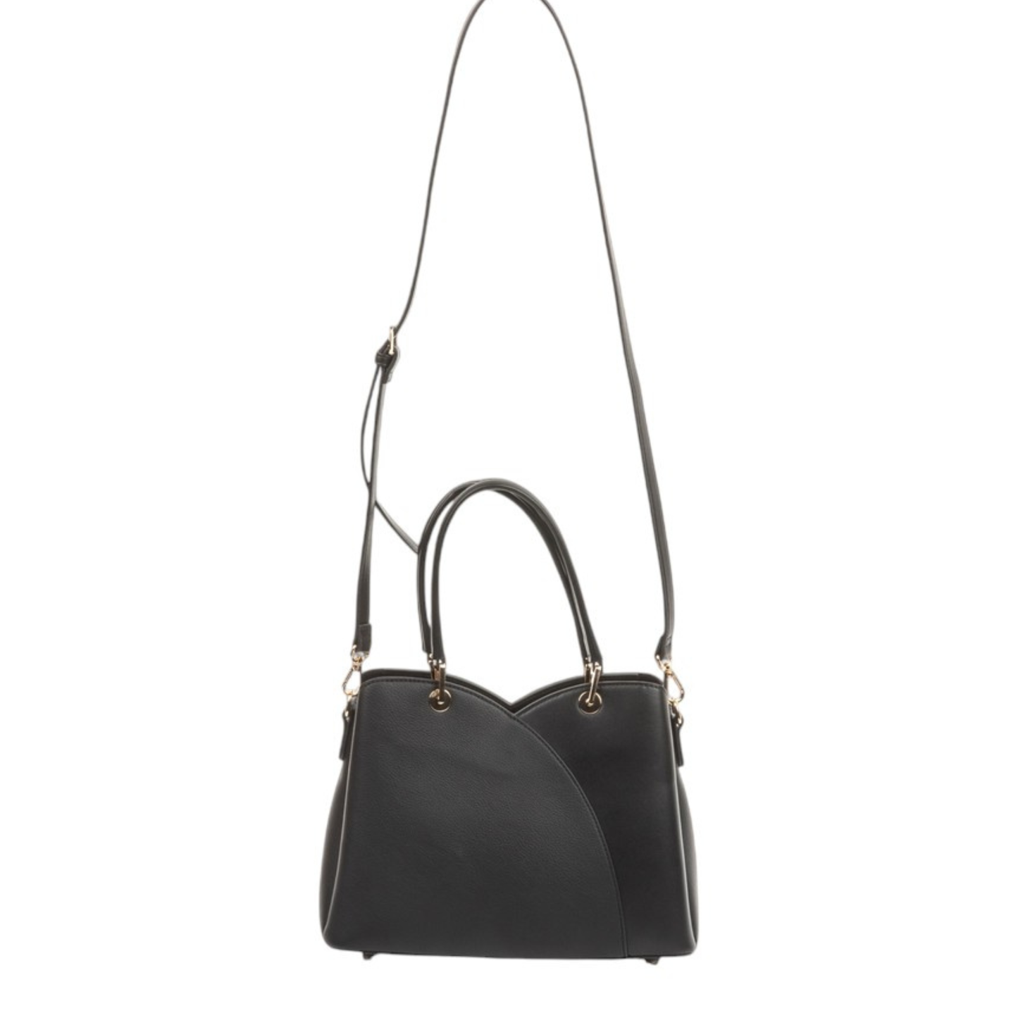 sac a main noir femme avec bandouliere  vu de dos david jones nevada maroquinerie
