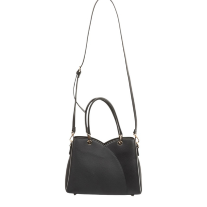 sac a main noir femme avec bandouliere  vu de dos david jones nevada maroquinerie
