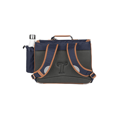 Dos ergonomique du cartable Tann's Camille Bleu 38 cm avec bretelles rembourrées