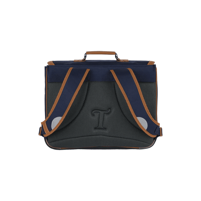 Dos ergonomique du cartable Tann's Camille Bleu 41 cm avec bretelles rembourrées