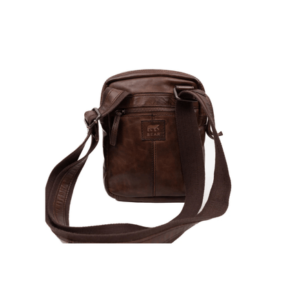 Dos du sac bandoulière Bear Design Sasha Marron avec bandoulière réglable
