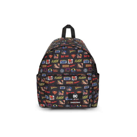 Sac à dos Eastpak Day Pak'r DC Icons avec imprimé Batman Superman Flash et Wonder Woman vue de face - Nevada Maroquinerie