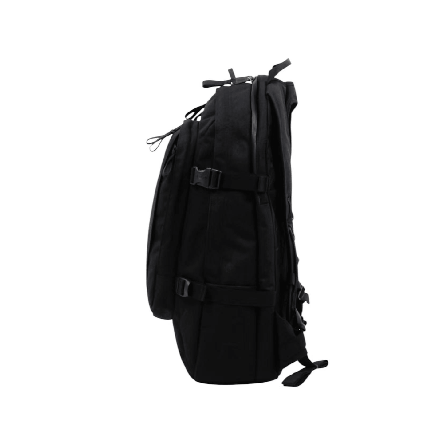 Profil du sac à dos Eastpak Evanz noir avec sangles de compression latérales - Nevada Maroquinerie