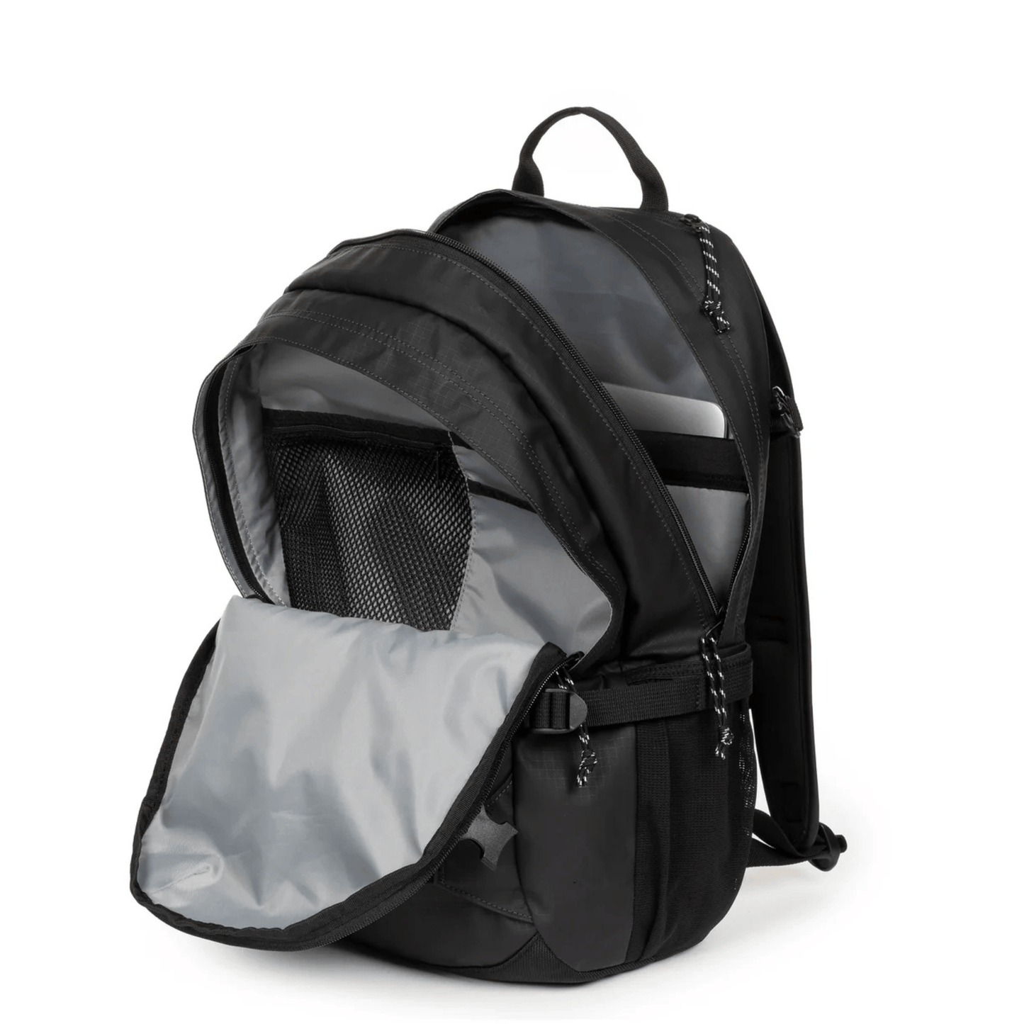 Compartiment intérieur pour ordinateur portable du sac à dos Eastpak Getter Pro Rip Black Coat.