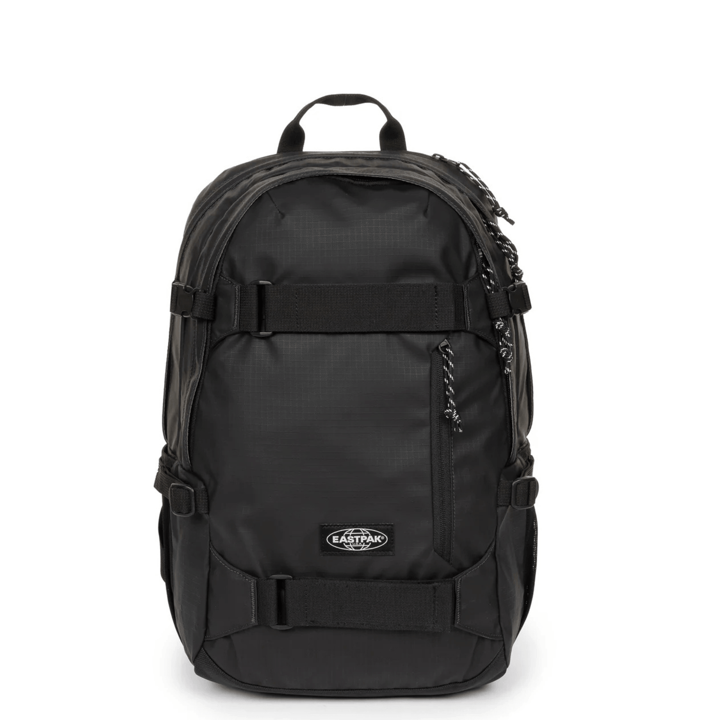 Sac à dos Eastpak Getter Pro Rip Black Coat 23 litres résistant à l'eau vu de face.
